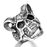Stainless steel ring men's jewelry skull head ring