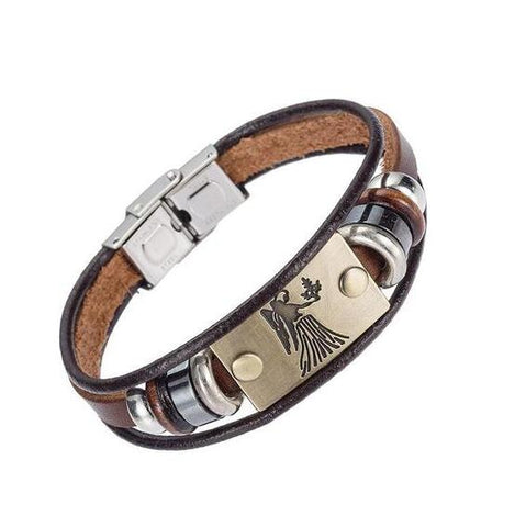 Zodiac bracelet leather