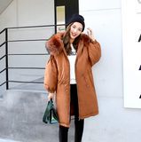 Large Fur Collar Hooded Thick Coat