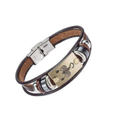 Zodiac bracelet leather