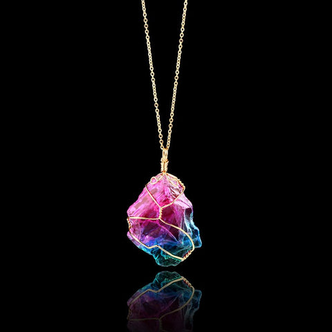 Rainbow Quartz Crystal Necklace- Free with Purchase.