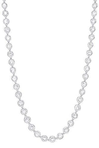 Rose Cut Diamond Chain Necklace IN 18k Solid Rose Gold (16.29 cttw)
