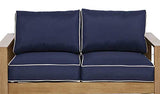 Creative Living Blue-2Cushion Patio Loveseat Set, Deep Seat Outdoor Cushion, 4PC, Blue