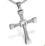 Titanium Necklace and  Pendant Cross .925