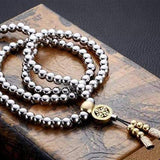 Self Defense 108 Buddha Beads Necklace