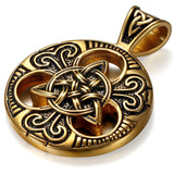 Gold Stainless Steel Necklace -  Ethnic Celtic Knot