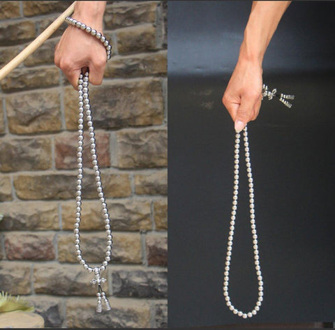 buddha beads self defense necklace