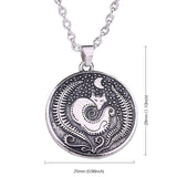 Dawapara Vinking Fox Moon pendant&amp;necklace Supernatural Norse Viking Necklace For Men Talisman Original jewelry