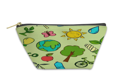 Accessory Pouch, Pattern With Ecology Elements