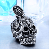 Gothic Skull Pendant - (SELF-DEFENSE CHAIN ATTACHABLE - SEE DESCRIPTION FOR COMPATIBILITY)