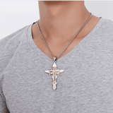 Relic Crucifix Pendant - (SELF-DEFENSE CHAIN ATTACHABLE - SEE DESCRIPTION FOR COMPATIBILITY)