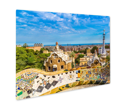 Metal Panel Print, Park Guell In Barcelonspain