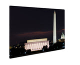 Metal Panel Print, Washington Dc National Mall Sunrise Including Lincoln Memorial