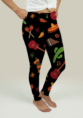 Leggings with Mexican Pattern