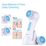 Electric Facial Cleansing Brush | Deep Microdermabrasion Exfoliator for Brighter Skin